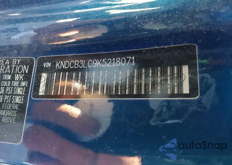 2019 Kia Niro Lx from USA, damaged, VIN KNDCB3LC9K5218071